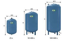 Гидроаккумулятор вертикальный  600 л. Reflex DC (цвет синий) диафрагма