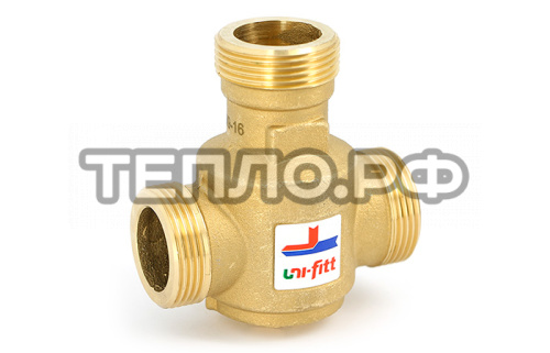 Термостатический смесительный клапан котловой Uni-Fitt 60C, нар.  1.1/4", KVS 9 смешение боковое