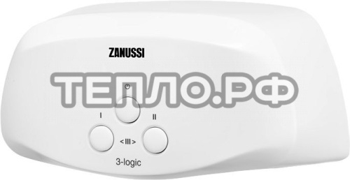 Эл.водонагреватель проточный 3,3 кВт Zanussi 3-logic 3,5 TS (кран+душ )