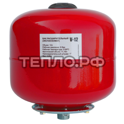 Расширительный бак на отопление   12 л. ETERNA V (цвет красный)