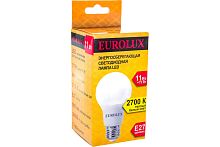 Лампа светодиодная LL-E-A60-11W-230-2,7K-E27 (груша, 11Вт, тепл., Е27) Eurolux
