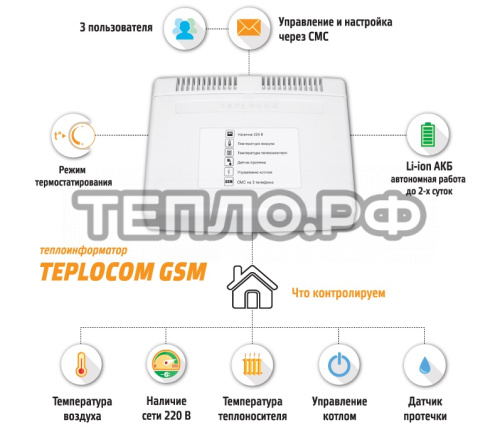 Контроллер отопительный Teplocom GSM