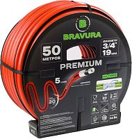 Шланг 3/4" 50м 5-слойный красный, армированный Bravura (19мм)