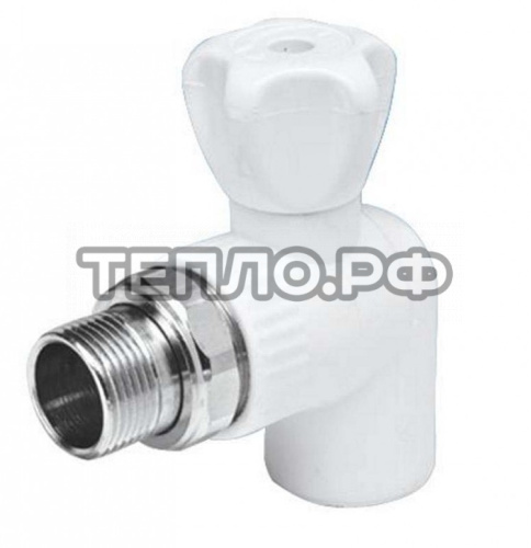 Кран шаровой для радиатора угловой 25x 1/2" PP-R Kalde