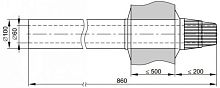 Труба коаксиальная 60/100 0,86м с наконечником Viessmann 7194843 AZ-подключение к наружной стене