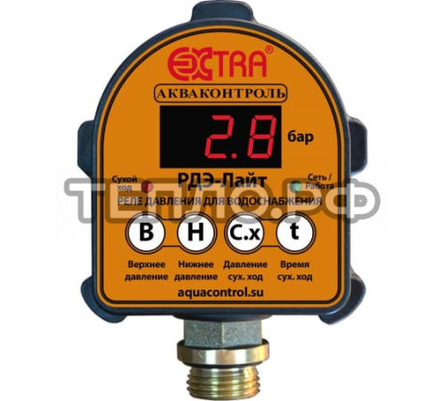 Реле давления воды электронное Акваконтроль EXTRA РДЭ-Лайт-10-2,2 (2,2кВт; 5%)
