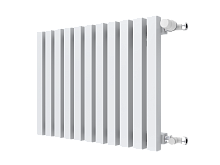 Радиатор QUADRUM 40 V-2000-4 R RAL, 1T104S9016 (белый муар), В/Г/Д: 2080/80/241 мм, 1070 Вт подключение нижнее справа