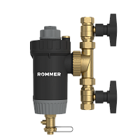 Сепаратор воздуха и шлама магнитный с щетками поворотный ВР 11/4" ROMMER