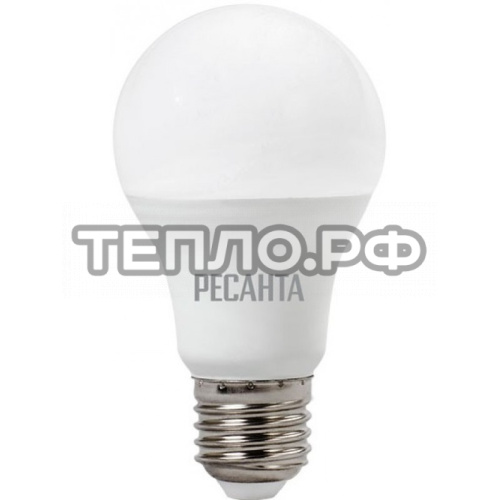 Лампа светодиодная LL-R-A65-15W-230-3K-E27 (груша, 15Вт, тепл., Е27) Ресанта
