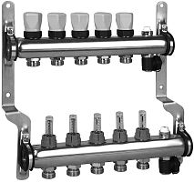 Коллекторная группа с расходомерами на  4 выход. Meibes