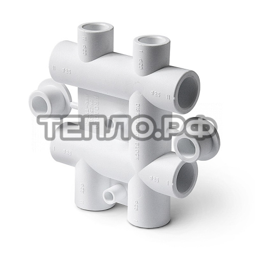 Распределительный блок для систем водоснабжения Белый 25-20 PP-R PRO AQUA