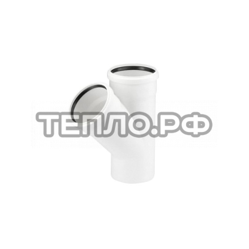 Тройник Polytron Stilte белый  50x50/45