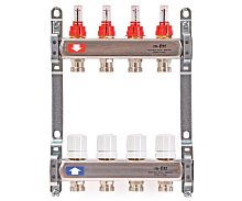 Коллекторная группа с расходомерами на  8 выход. Uni-Fitt 1"х3/4" без концев