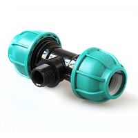 Тройник с наружной резьбой 25x3/4x25 ПНД SPEKTR