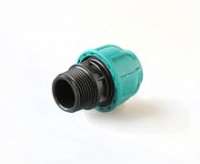 Муфта с наружной резьбой 32x1 ПНД  Poelsan