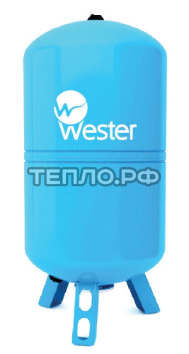 Гидроаккумулятор вертикальный   50 л. Wester WAV 16 бар (цвет синий)