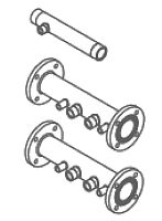 Комплект труб подачи и обратки с газовой трубой для одного котла 1.90/1.110
