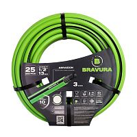Шланг 1/2" 25м 3-слойный зеленый, армированный Bravura (12,5мм)