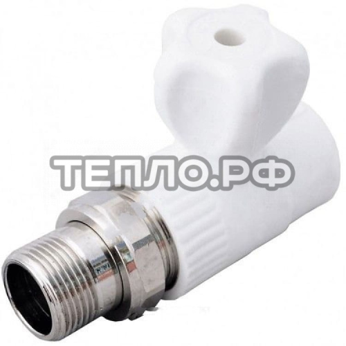 Кран шаровой для радиатора прямой 20x 3/4" PP-R Kalde