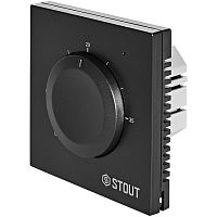 Термостат STOUT теплого пола 16А черный				