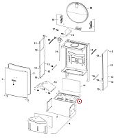 Пластина камеры сгорания нижняя Bosch GAZ 6000 12-28 кВт