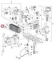 Теплообменник вторичный 16 пластин U072-24K_WBN6000-24C