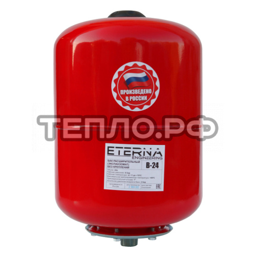 Расширительный бак на отопление   50 л. ETERNA B (цвет красный) Верх фото 2