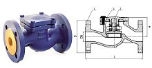 Клапан обратный Ду150 чугунный подъемный Reon тип RSV33 PN16