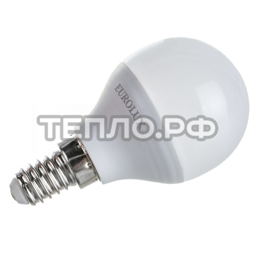 Лампа светодиодная LL-E-G45-7W-230-2,7K-E14 (шар, 7Вт, тепл., Е14) Eurolux