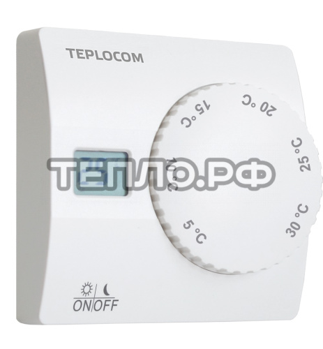 Термостат Teplocom TS-2AA/8A, проводной, реле 250В, 8А