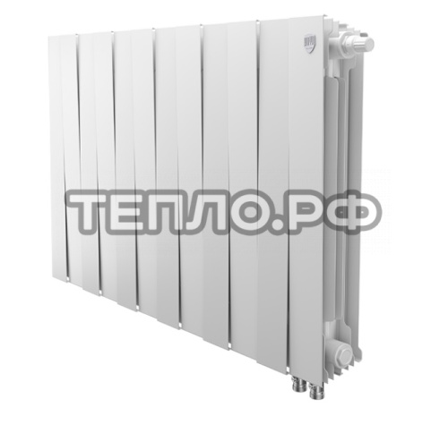 Радиатор биметаллический 500 нижнее подкл. Royal Thermo PianoForte 500 /Bianco Traffico - 10 секц. VDR
