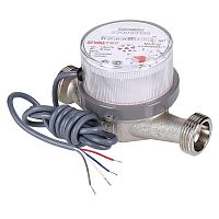 Счетчик воды Ду 15 (1/2") L=110 VALTEC с импульсным выходом, БЕЗ СГОНОВ (+90^С, 1,5м3, 1/2") NEW  Счетчик воды Ду 15 (1/2") L=110 VALTEC с импульсным выходом, БЕЗ СГОНОВ (+90^С, 1,5м3, 1/2") NEW