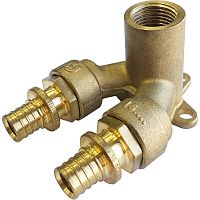 Проточный настенный угольник 16x1/2 для труб из сшитого полиэтилена STOUT Проточный настенный угольник 16x1/2 для труб из сшитого полиэтилена STOUT